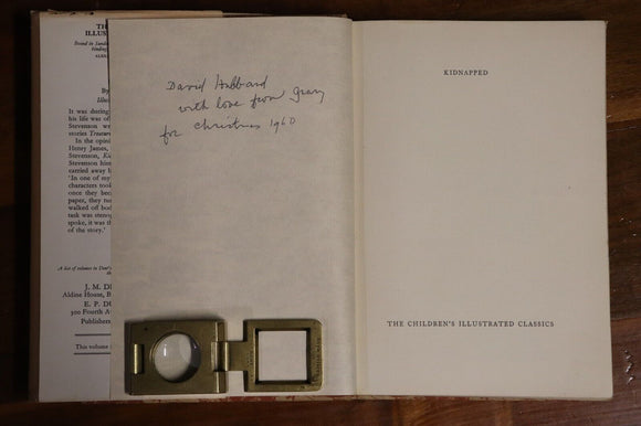 1960 Kidnapped by Robert Louis Stevenson Illustrated Classic Fiction Book
