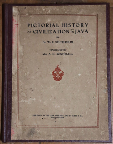 1926 History Of Civilisation In Java Stutterheim Antique Indonesian History Book