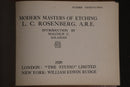 1929 Modern Masters Of Etching: LC Rosenberg Antique Art History Book-3