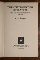 1928 Twentieth Century Literature by AC Ward Antique Literature History Book-2