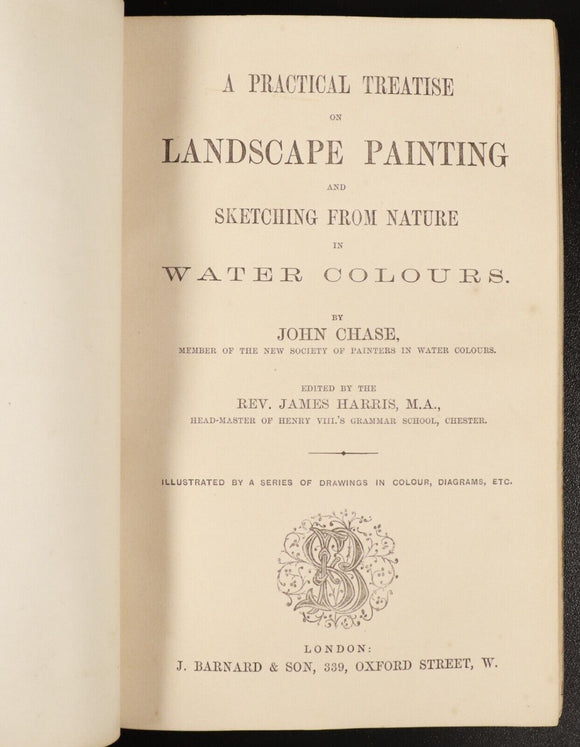 1859 Treatise On Landscape Painting by John Chase Antiquarian Art Book 4 Books