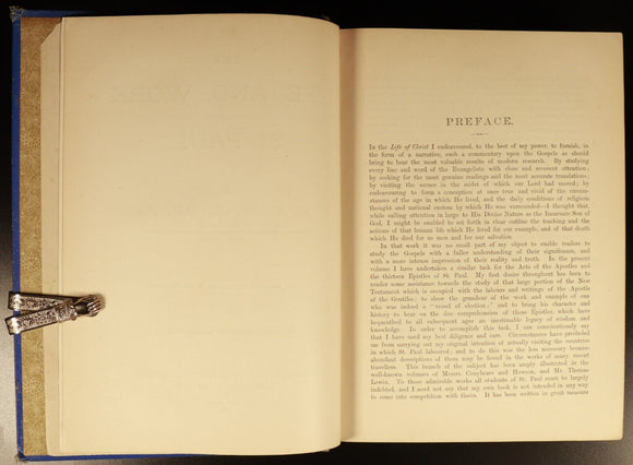 1883 Life & Work Of St Paul by F.W. Farrar Antique Theology Book Illustrated