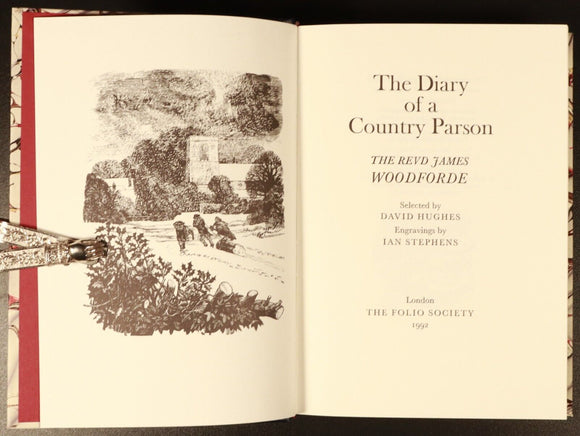 1999 Diary Of A Country Parson by James Woodforde Folio Society Fiction Book