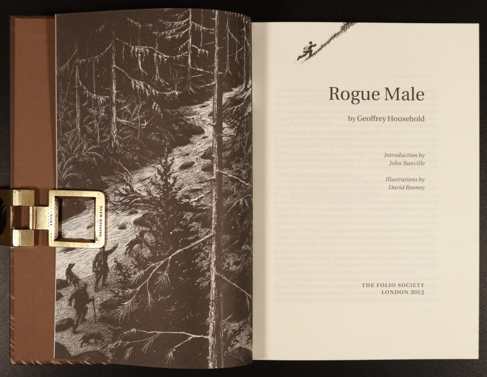 2013 Rogue Male by Geoffrey Household Folio Society Thriller Fiction Book - 0