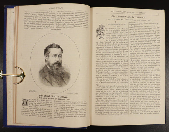 1889 Home Words For Heart & Hearth Antique British Literature Theology Book