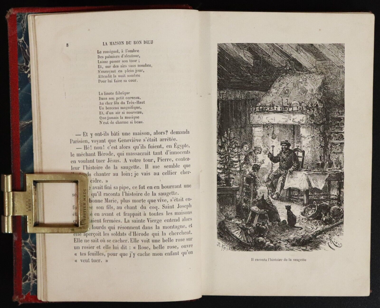 1883 La Maison Du Bon Dieu by Emilie Carpentier French Antique Fiction Book