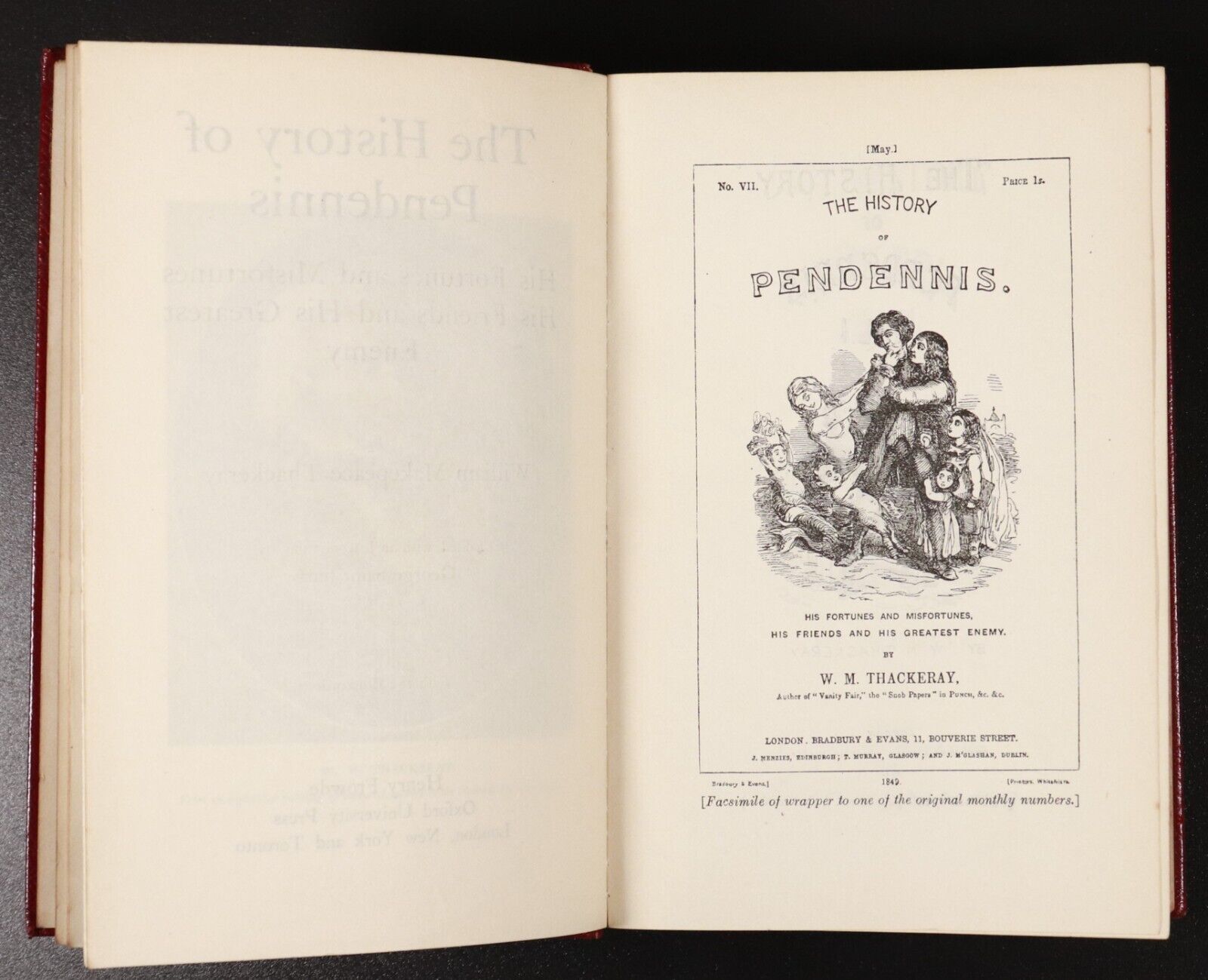 c1920 The History Of Pendennis by W.M. Thackeray Antique Fiction Book