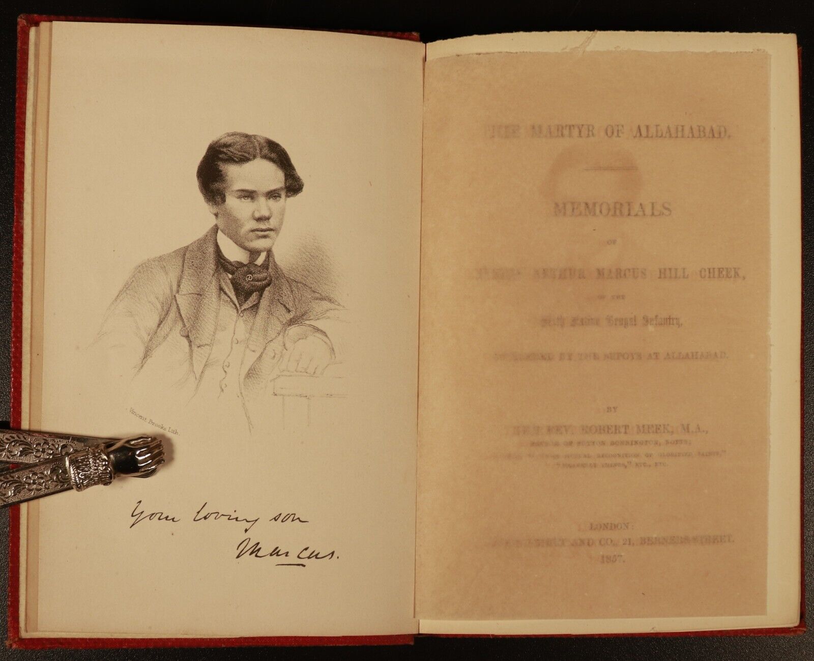 1857 The Martyr Of Allahabad by R. Meek Antique British Military History Book