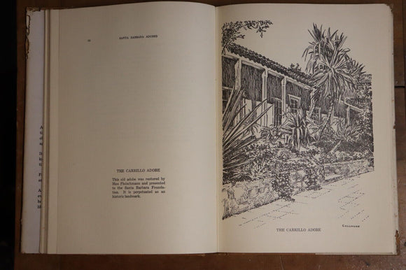 1948 Santa Barbara Adobes by C Cullimore Antique Architecture Book 1st Ed.
