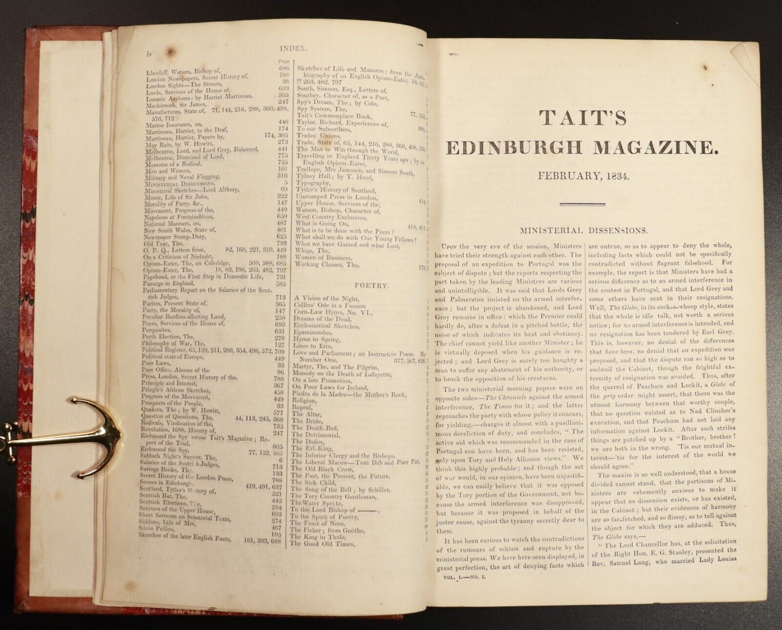 1834 Tait's Edinburgh Magazine For 1834 Antiquarian British History Book