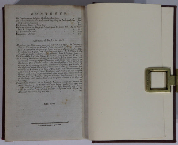 1802 The Annual Register For The Year 1801 Antiquarian British History Book