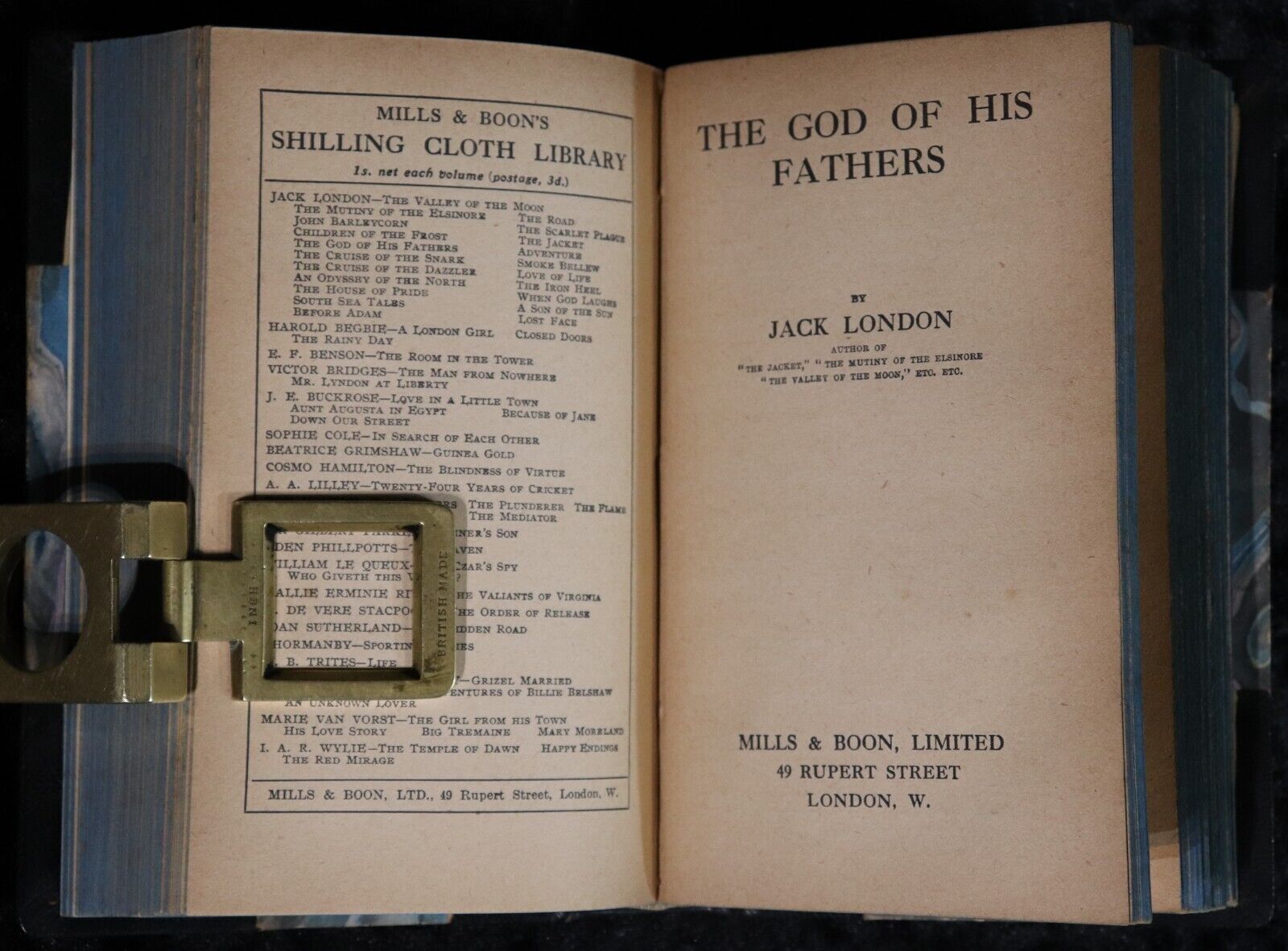 c1917 Odyssey Of The North & God Of Fathers Jack London Antique Fiction Book