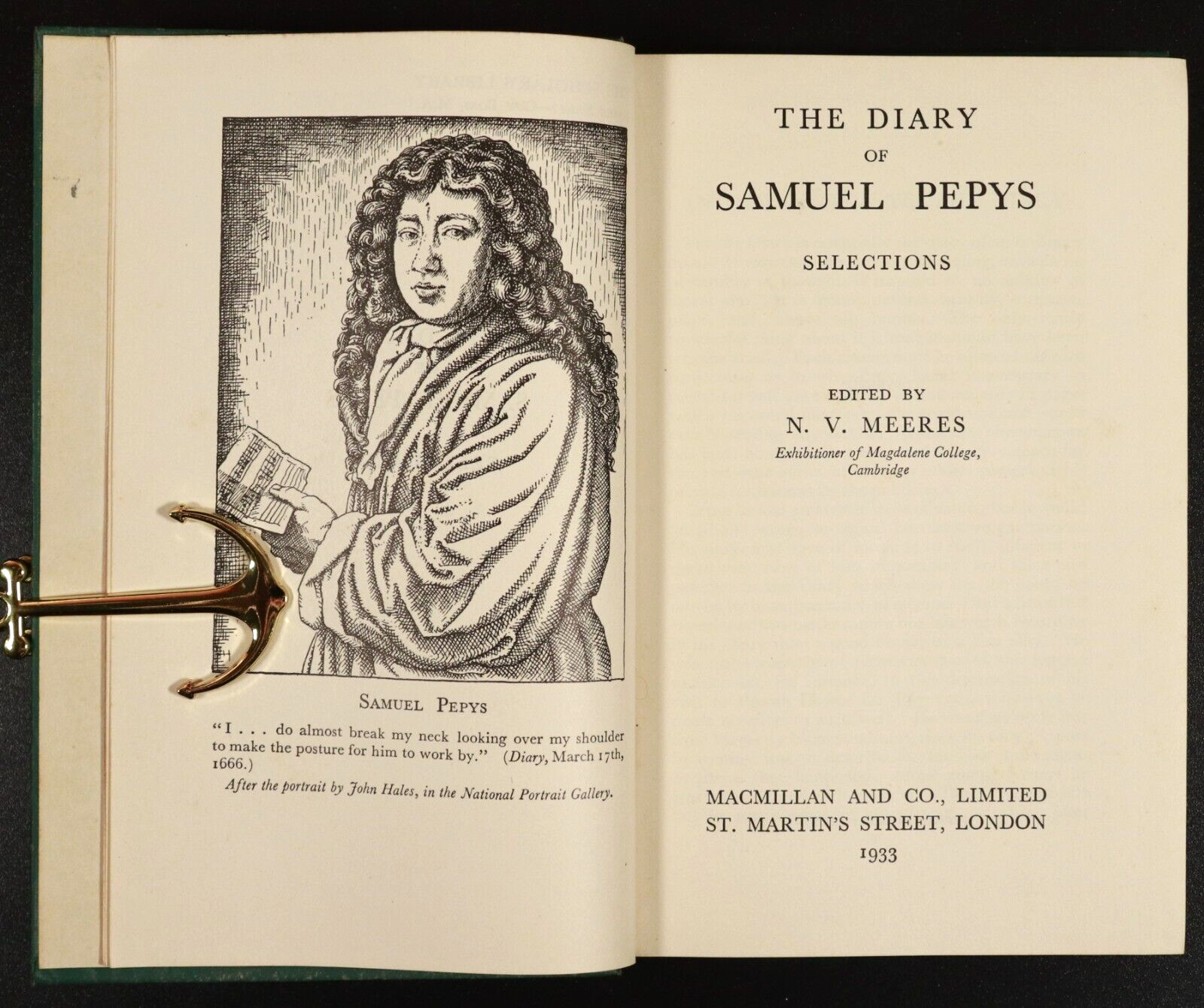 1933 The Diary Of Samuel Pepys Selections Antique British History Book - 0