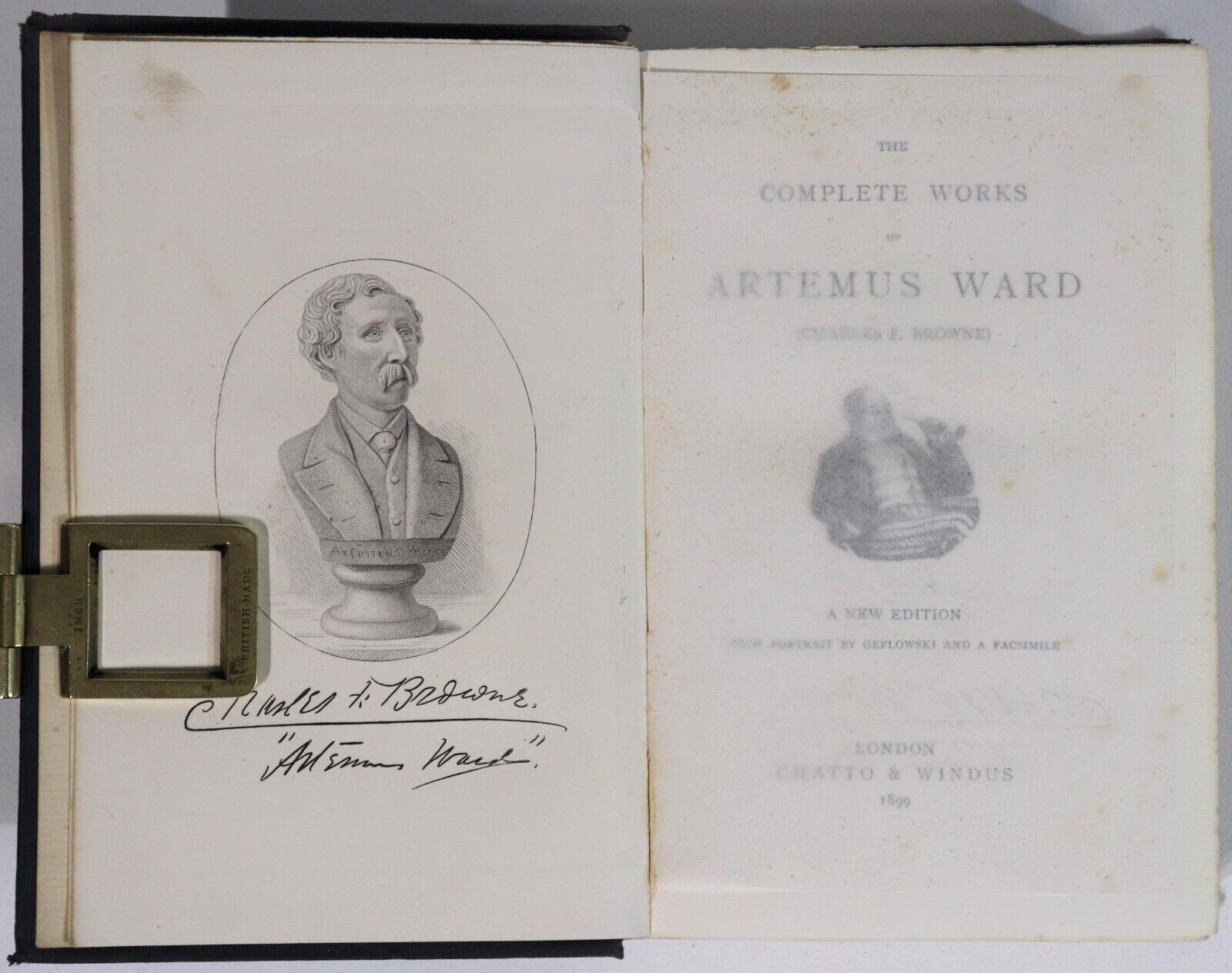 1899 The Complete Works Of Artemus Ward Antique American History Book - 0