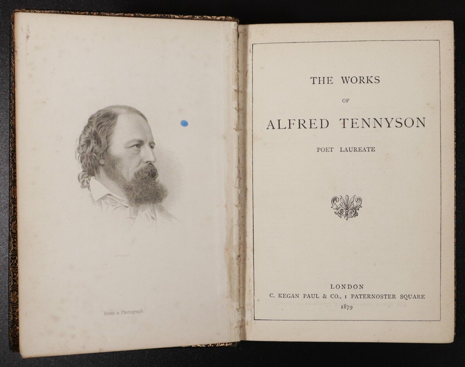 1879 The Works Of Alfred Tennyson Poet Laureate Antique Poetry Book Leather Gilt