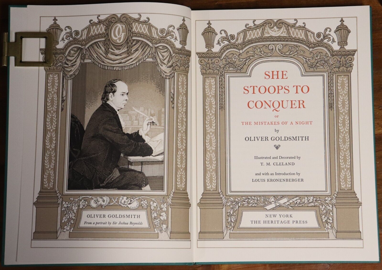 1964 She Stoops To Conquer by Oliver Goldsmith Heritage Press Literature Book - 0