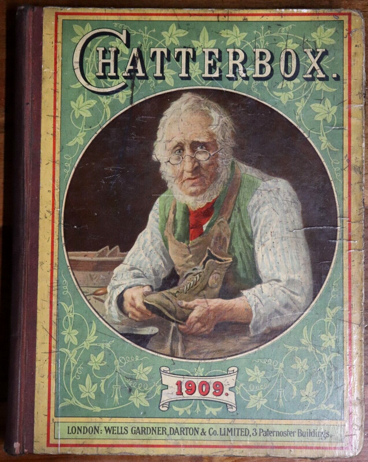 1909 Chatterbox Antique British Childrens History & Fiction Book Illustrated