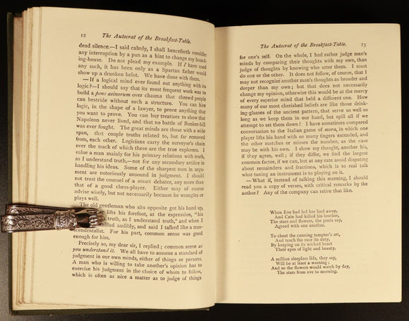 c1910 Autocrat Of The Breakfast Table by Oliver Wendell Holmes Antique Book