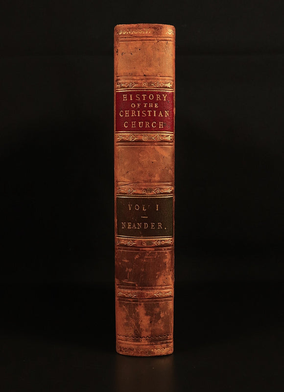 1851 History Of Christian Church Apostles by A. Neander Antique History Book