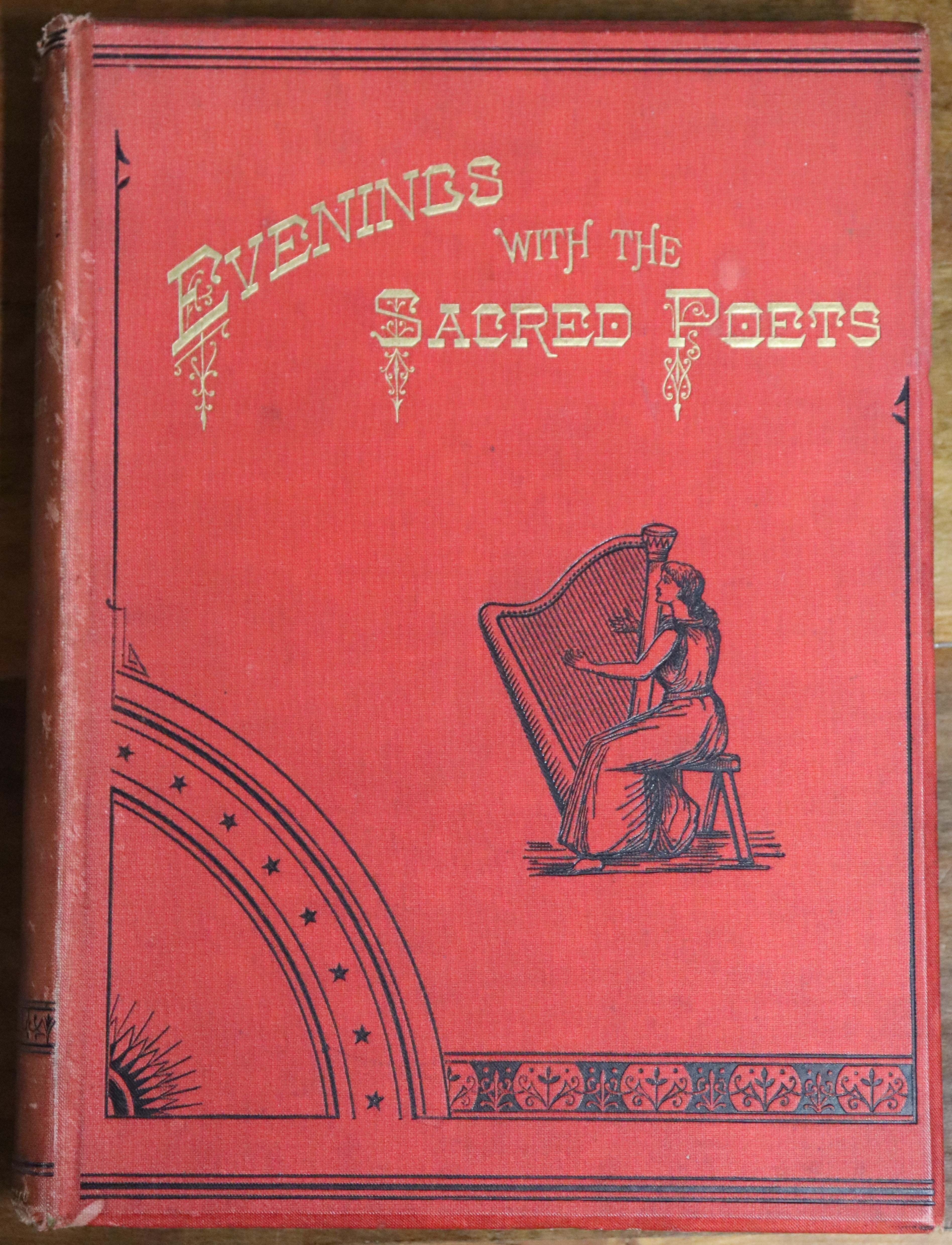 Evenings With The Sacred Poets - c1880 - Antique Poetry & Literature Book