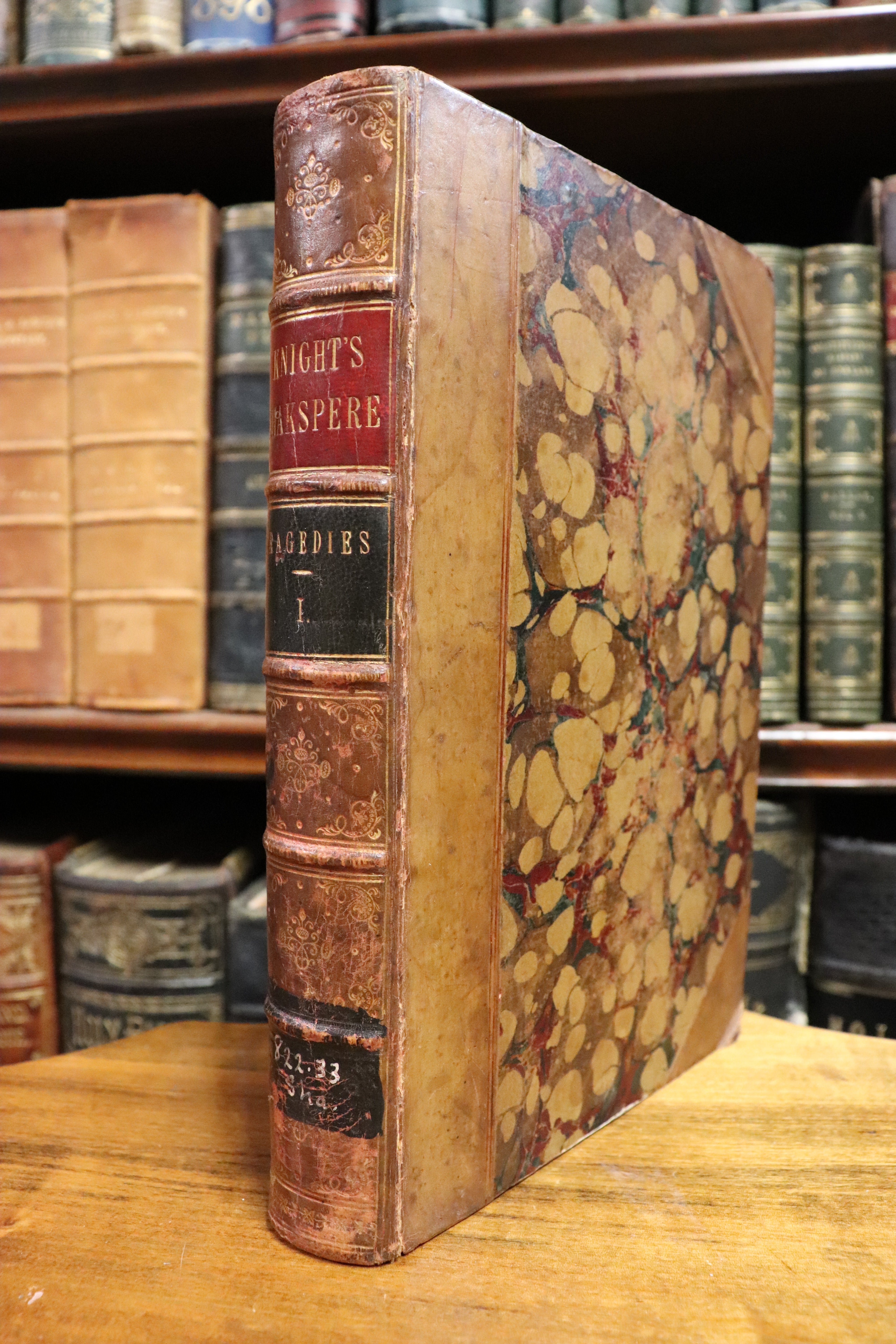 The Works of Shakspere by Charles Knight - c1845 - Antique Leather Book