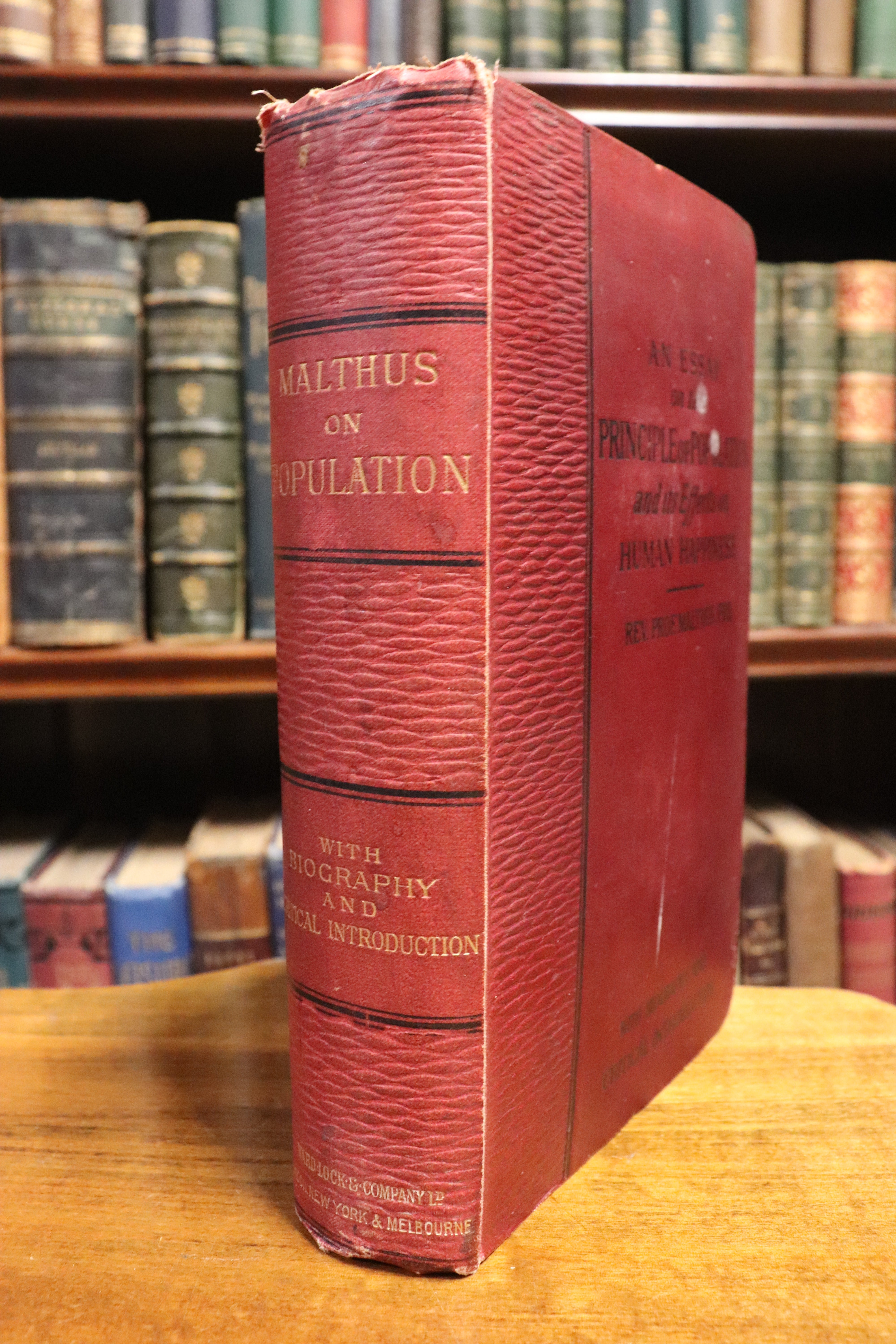 Malthus On Population - 1890 - Antique Economics Essay & Literature Book