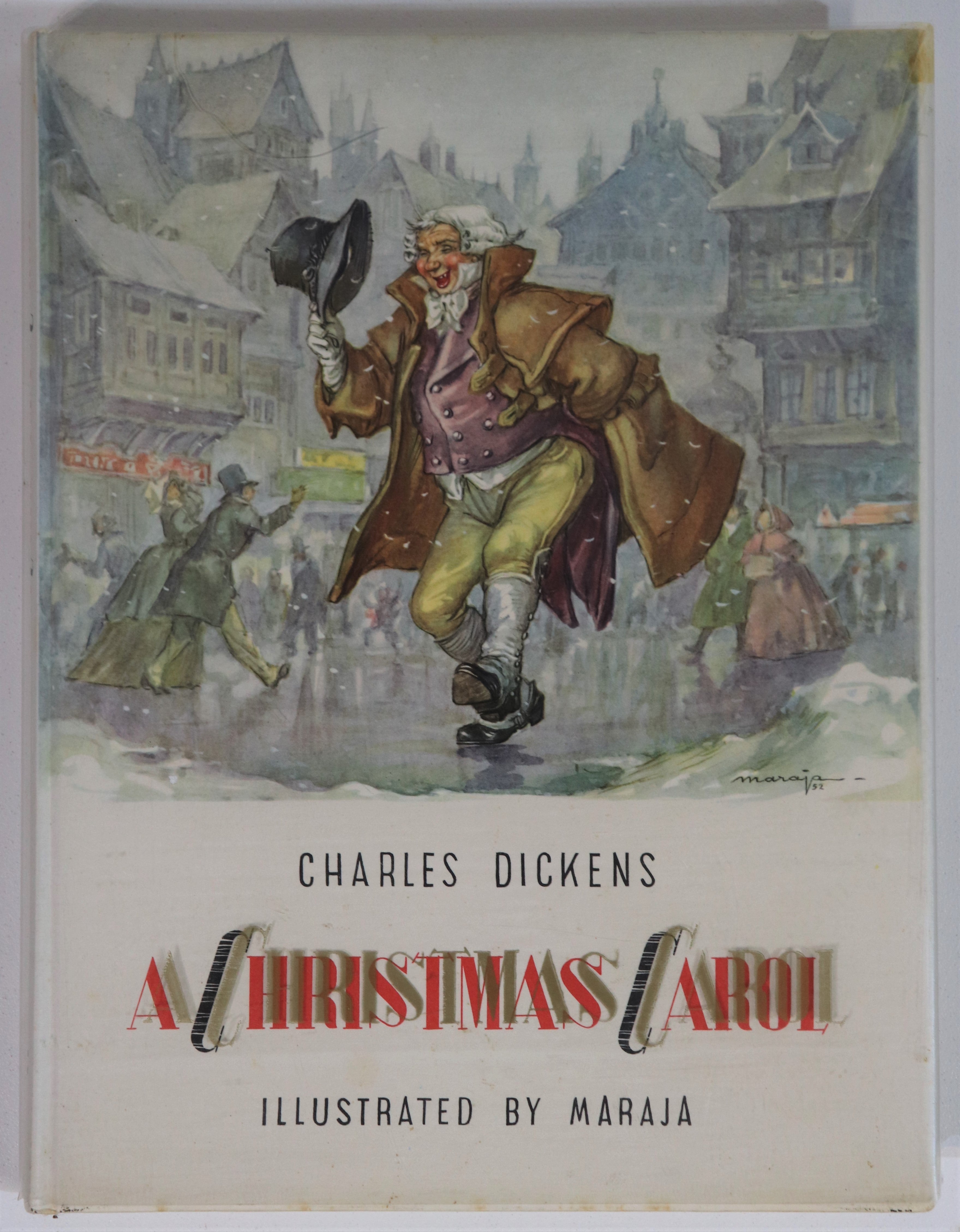 A Christmas Carol: Charles Dickens - 1960 - Vintage Illustrated Literature Book