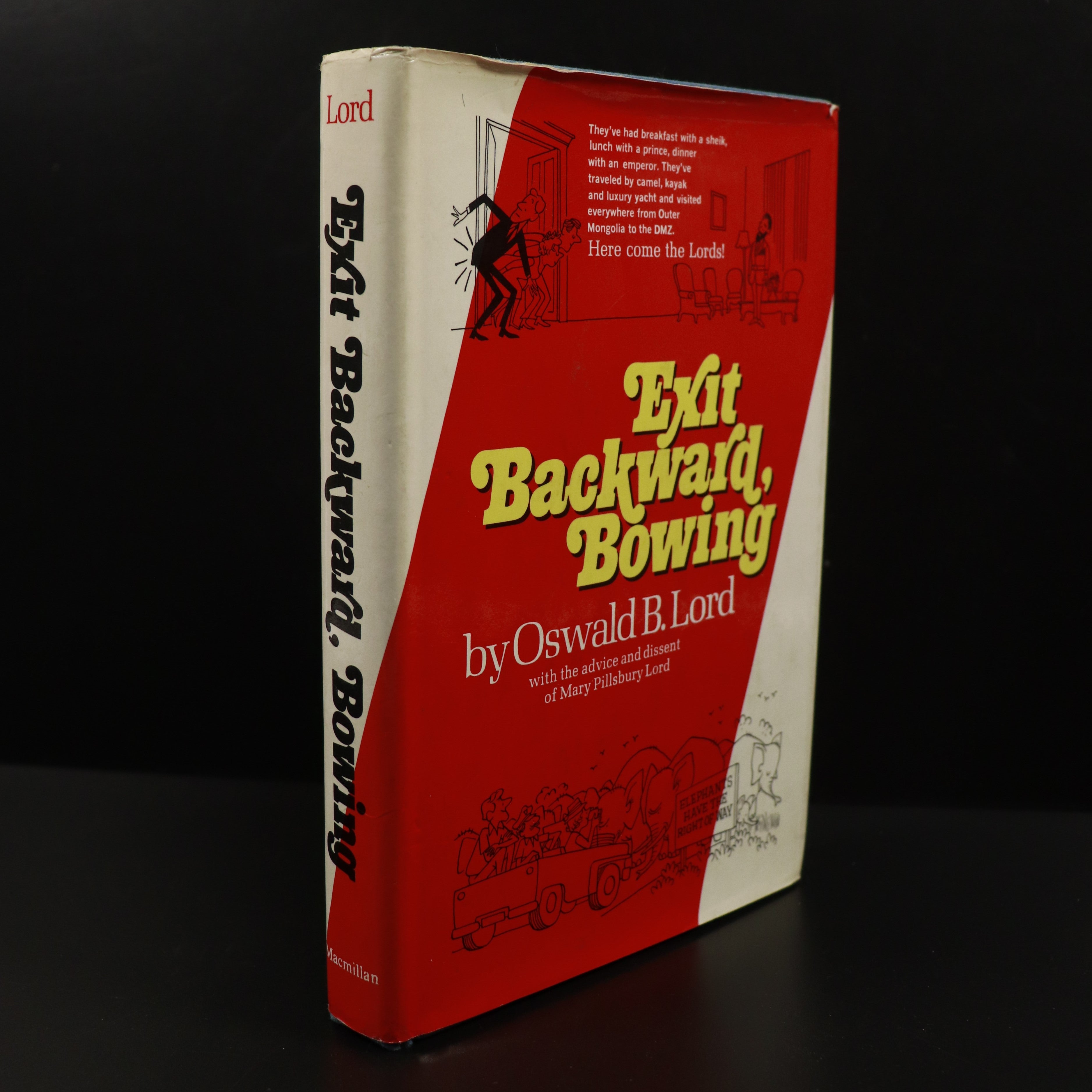 1970 Exit Backward Bowing by Oswald B. Lord Vintage Travel Exploration Book