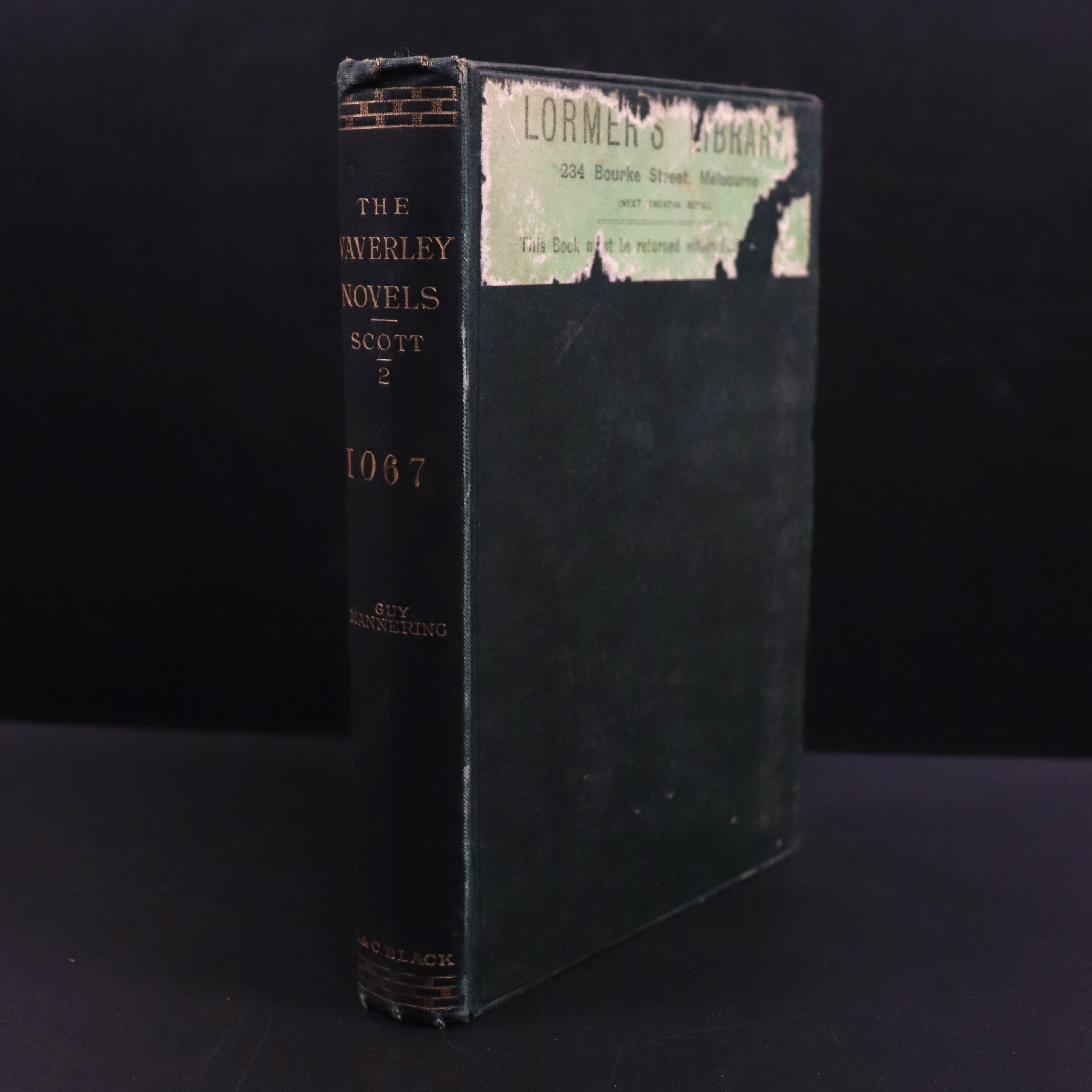 1886 Guy Mannering by Walter Scott Antique Fiction Book Waverley Novels