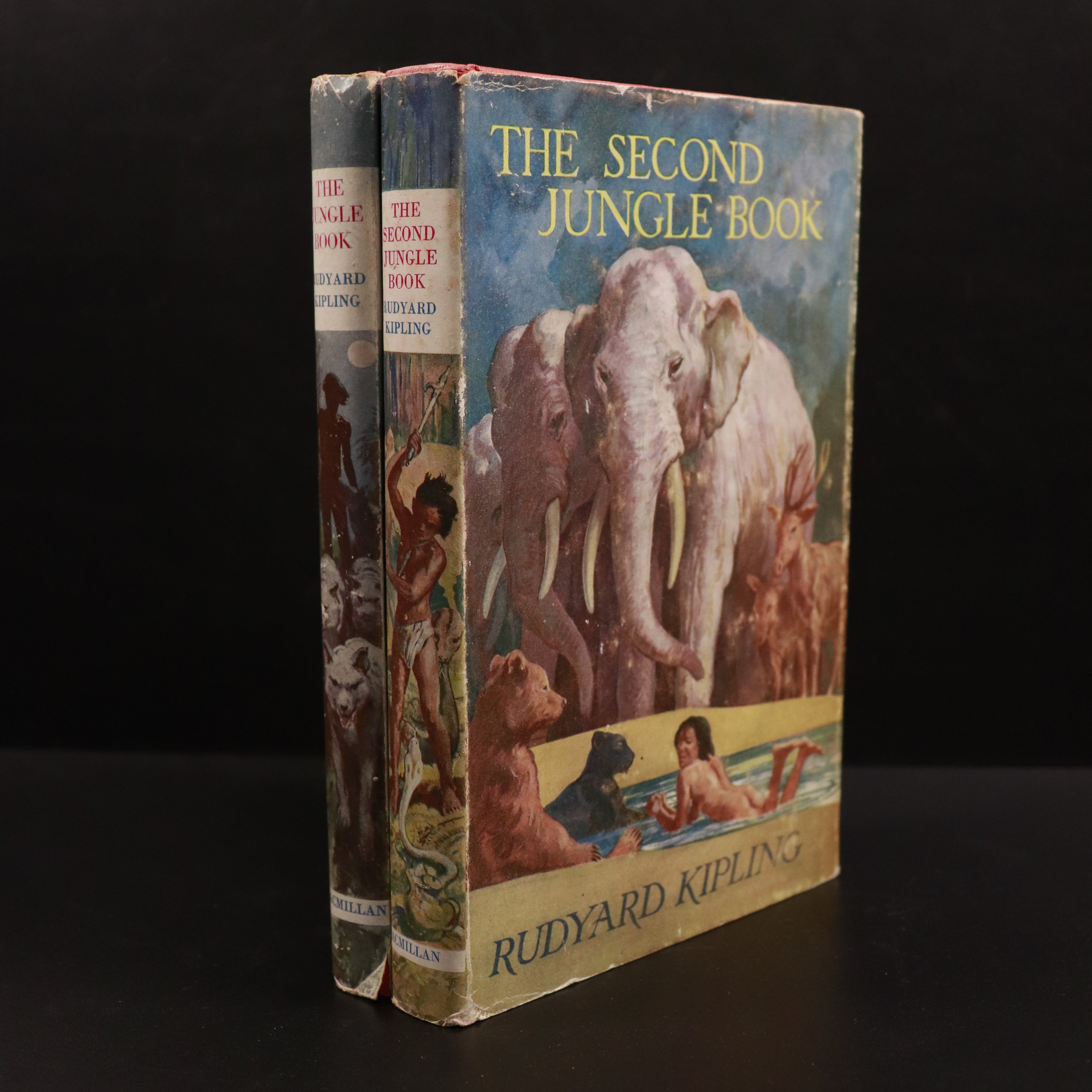 1965 2vol The Jungle Book & Second Jungle Book by Rudyard Kipling Fiction Books