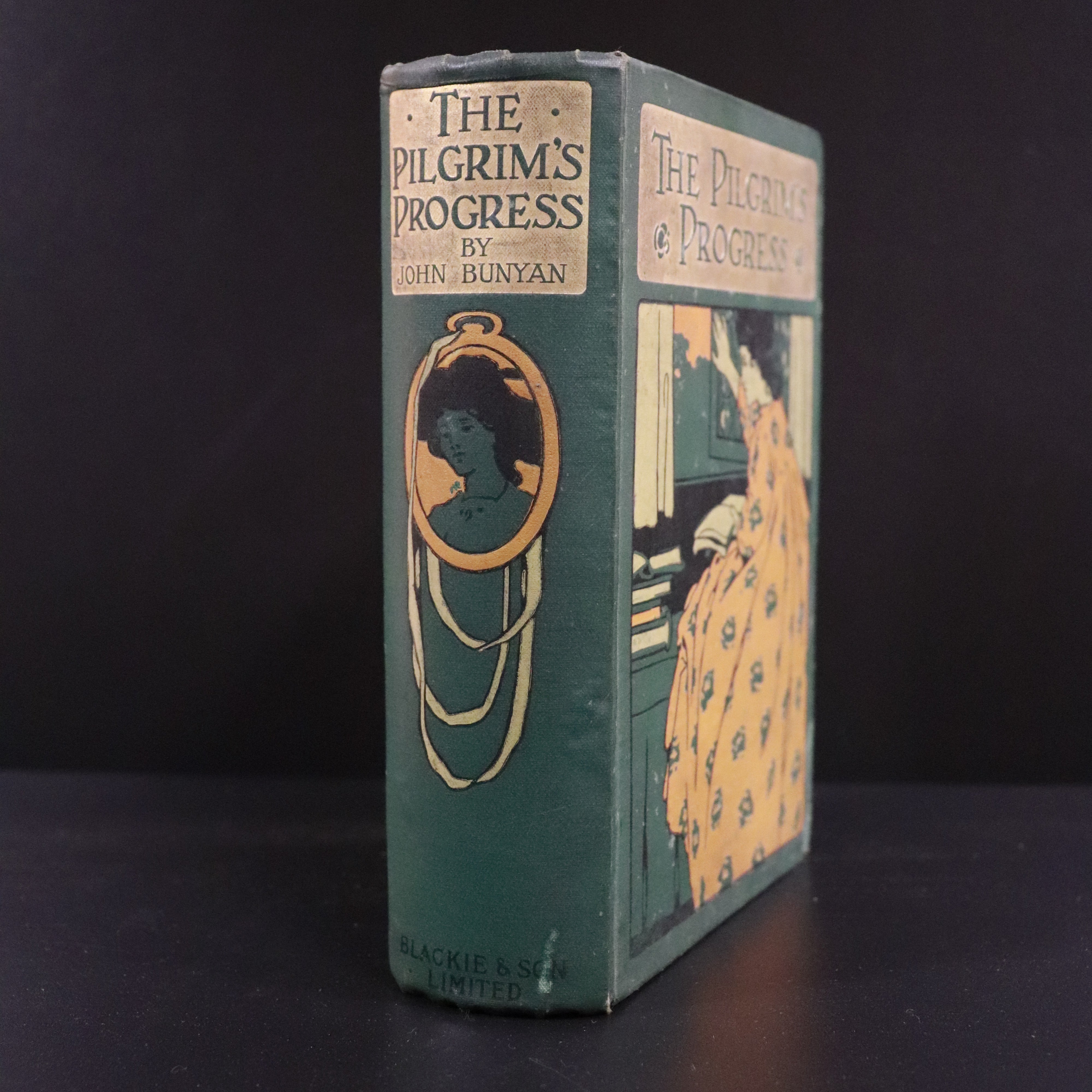 c1909 The Pilgrim's Progress by John Bunyan Illustrated Antique Book