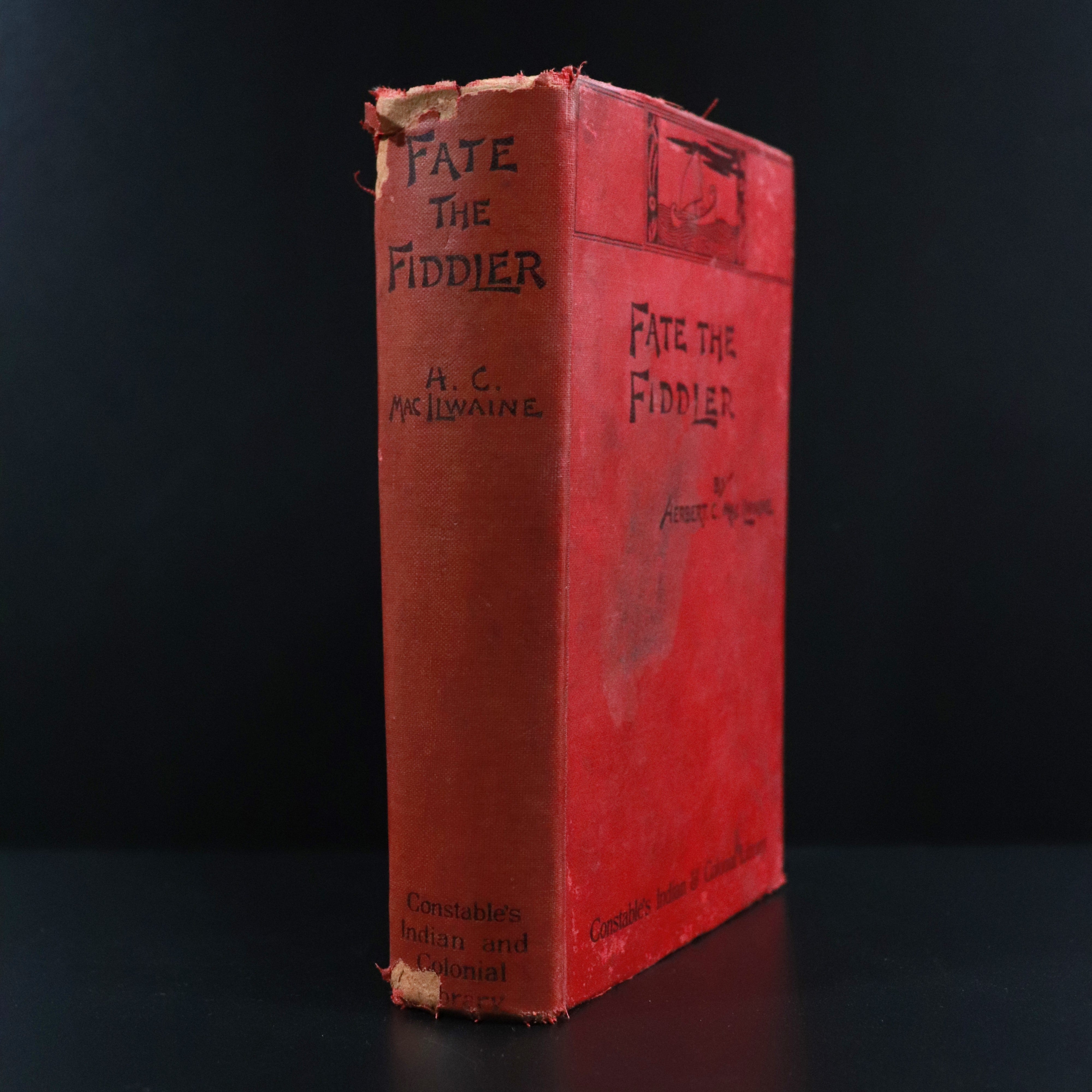 1901 Fate The Fiddler by Herbert C. Macilwaine Antique Australian Fiction Book