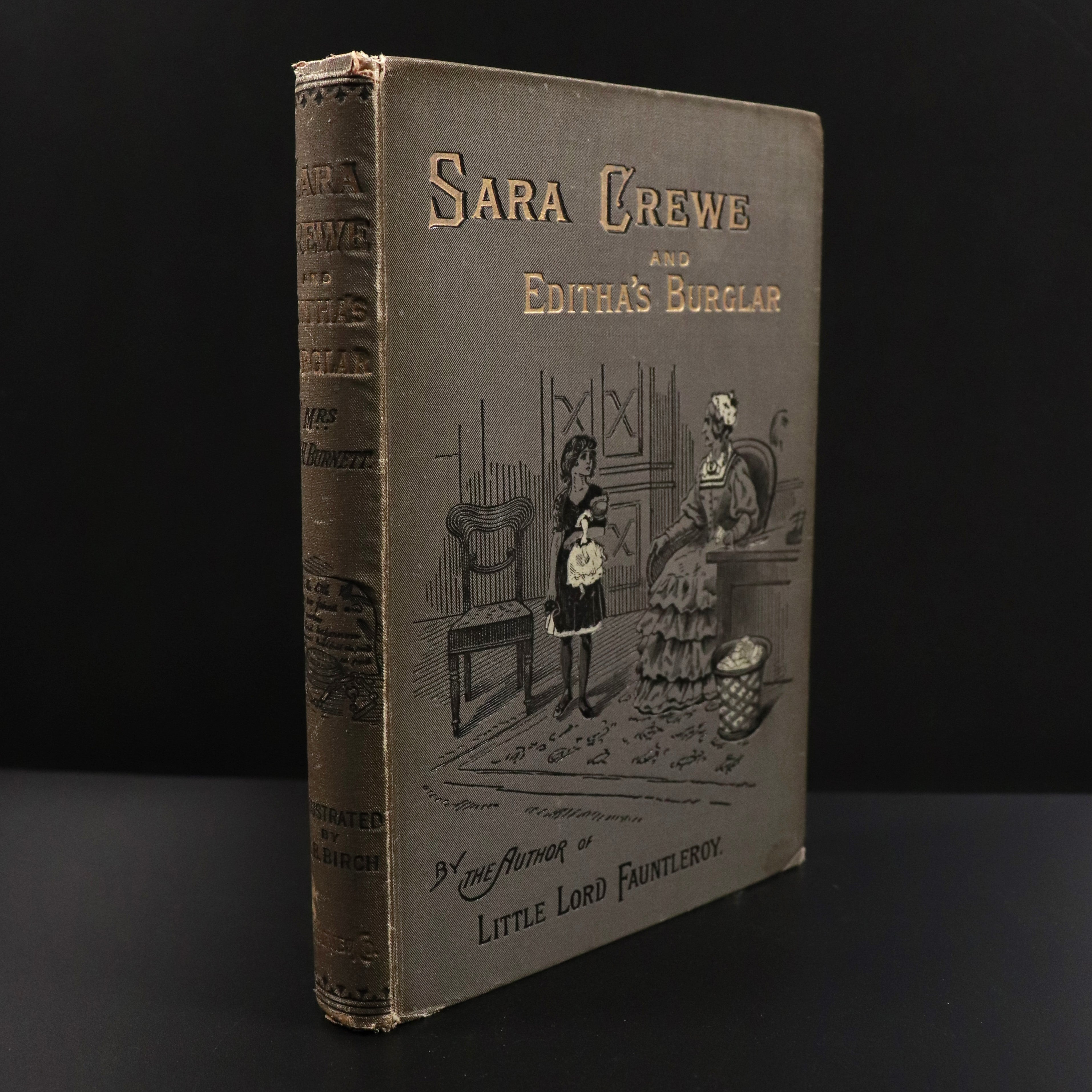 c1910 Sara Crewe & Editha's Burglar by F.H. Burnett Antique Childrens Book