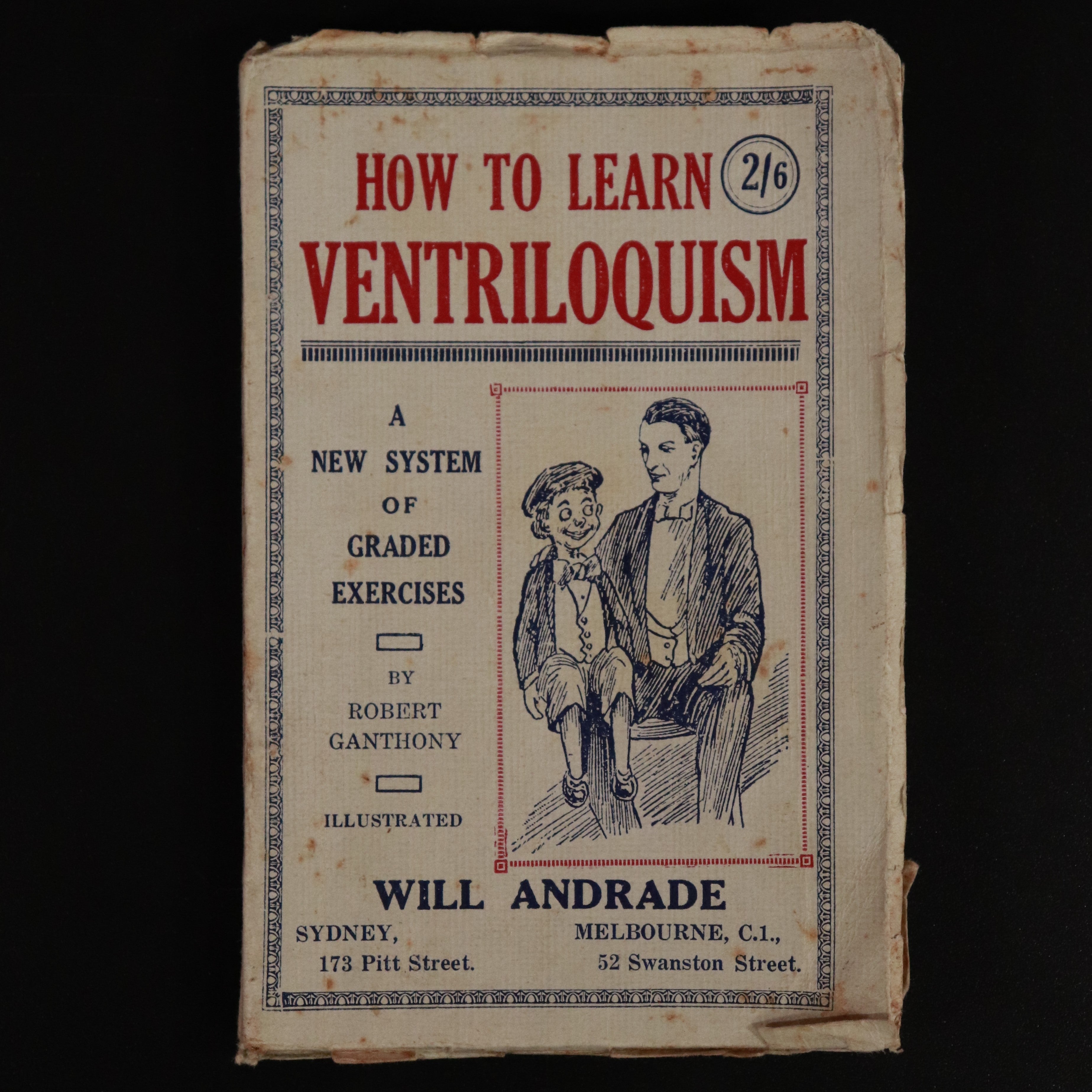 c1910 How To Learn Ventriloquism by R. Ganthony Antique Magic Reference Book