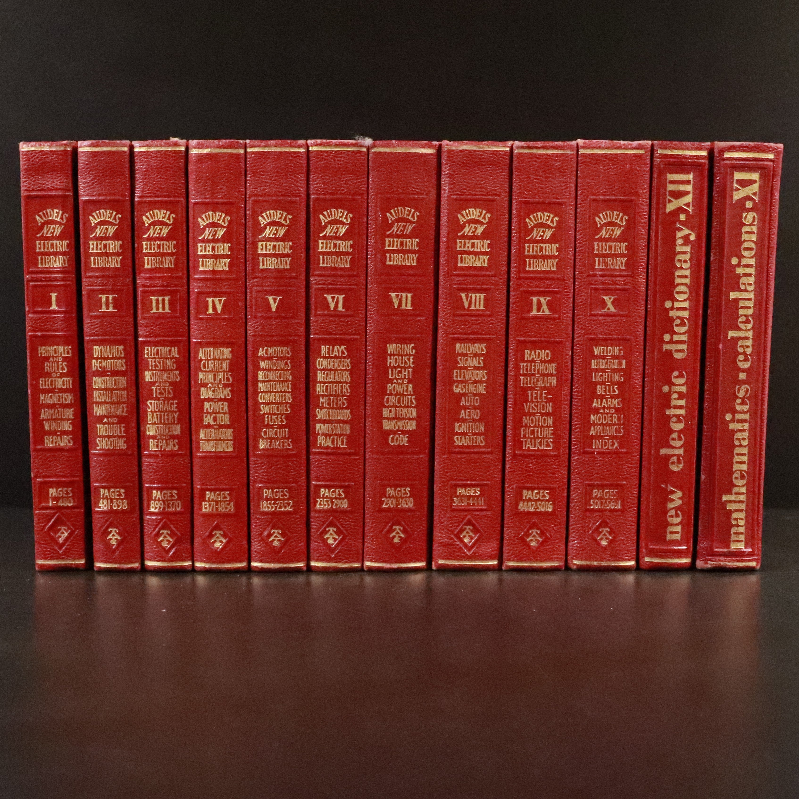 1935 12vol Audels New Electric Library Full Set Electricity Reference Books