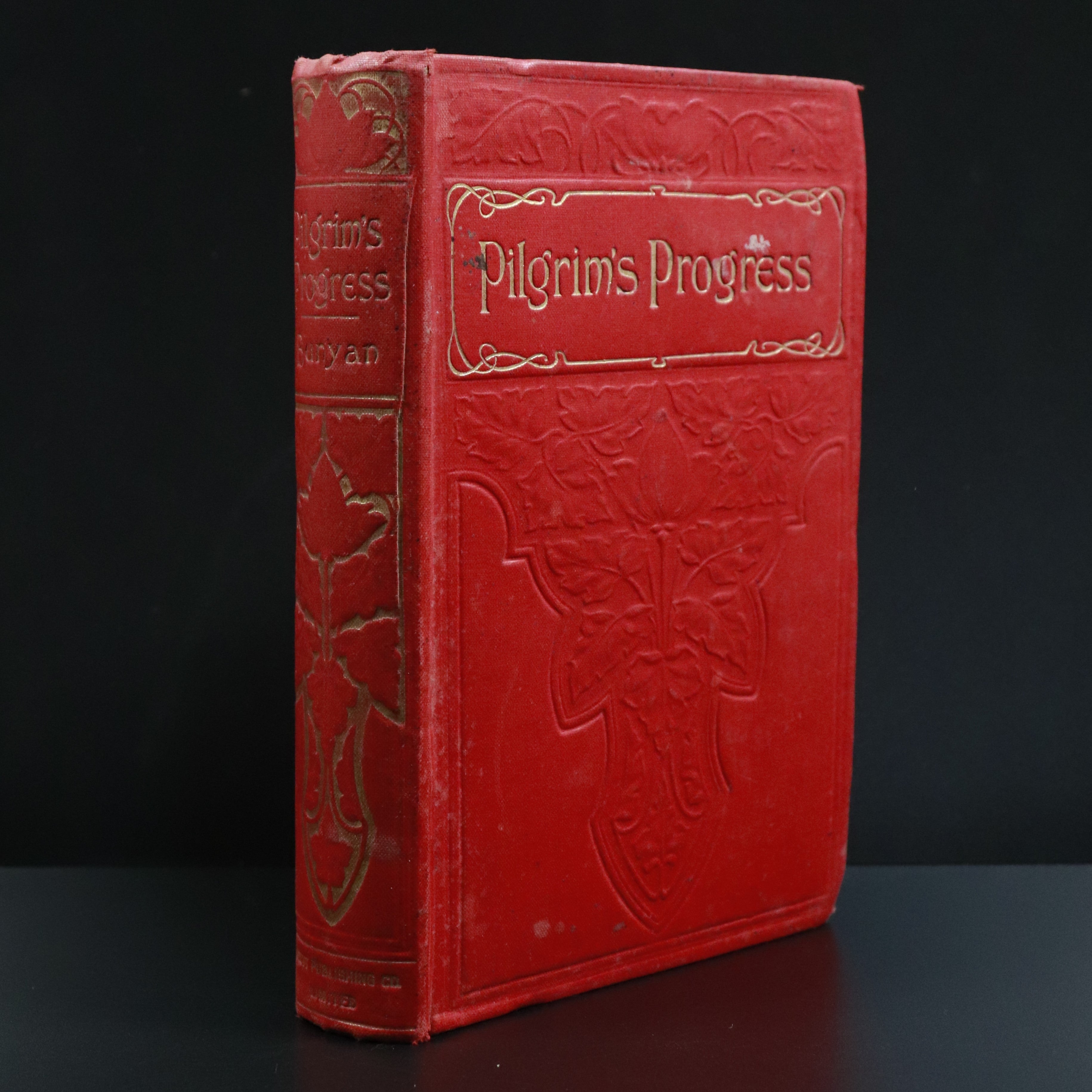 c1897 The Pilgrim's Progress & Holy War by John Bunyan Antique Theology Book