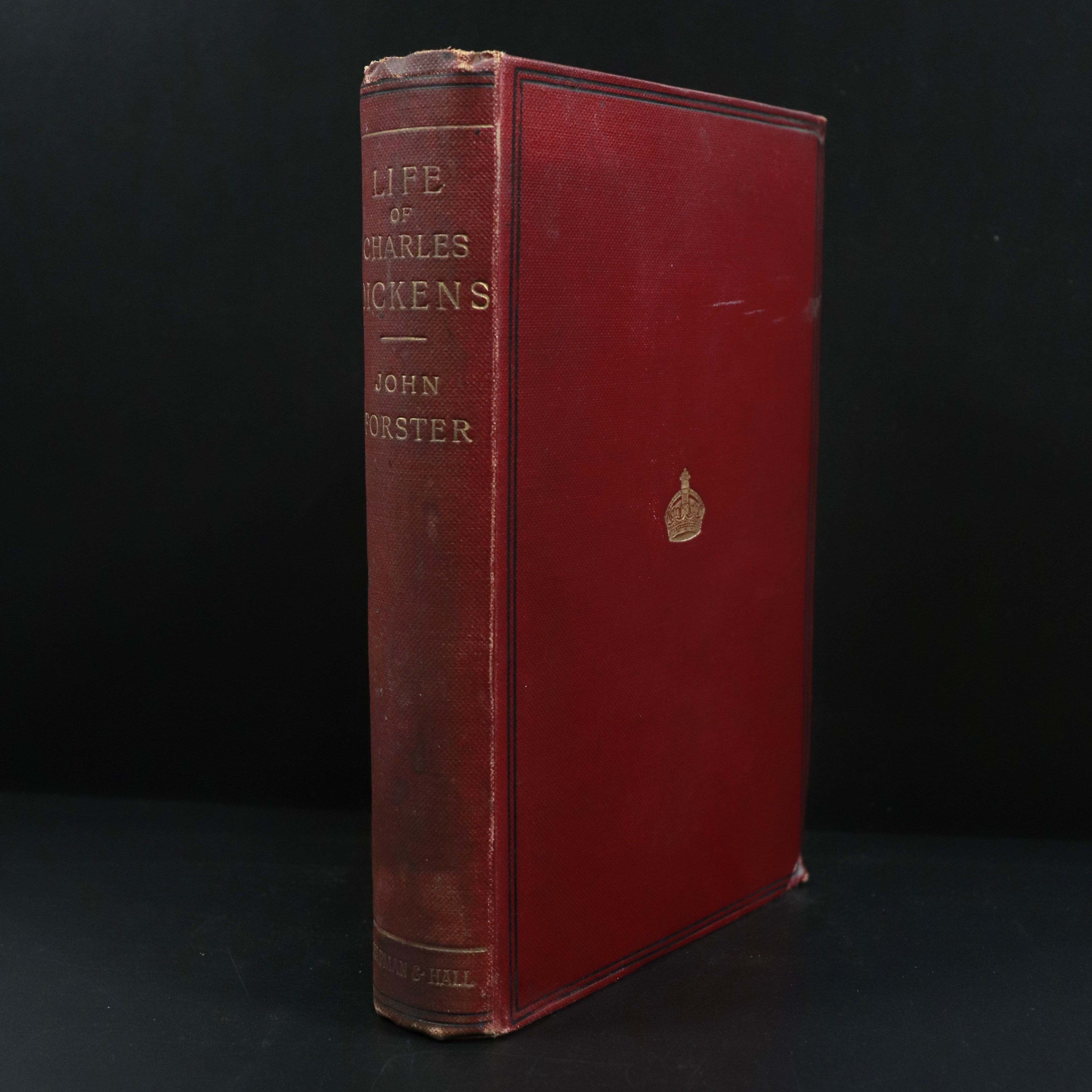 c1890 The Life Of Charles Dickens by John Forster Antique Author Biography Book