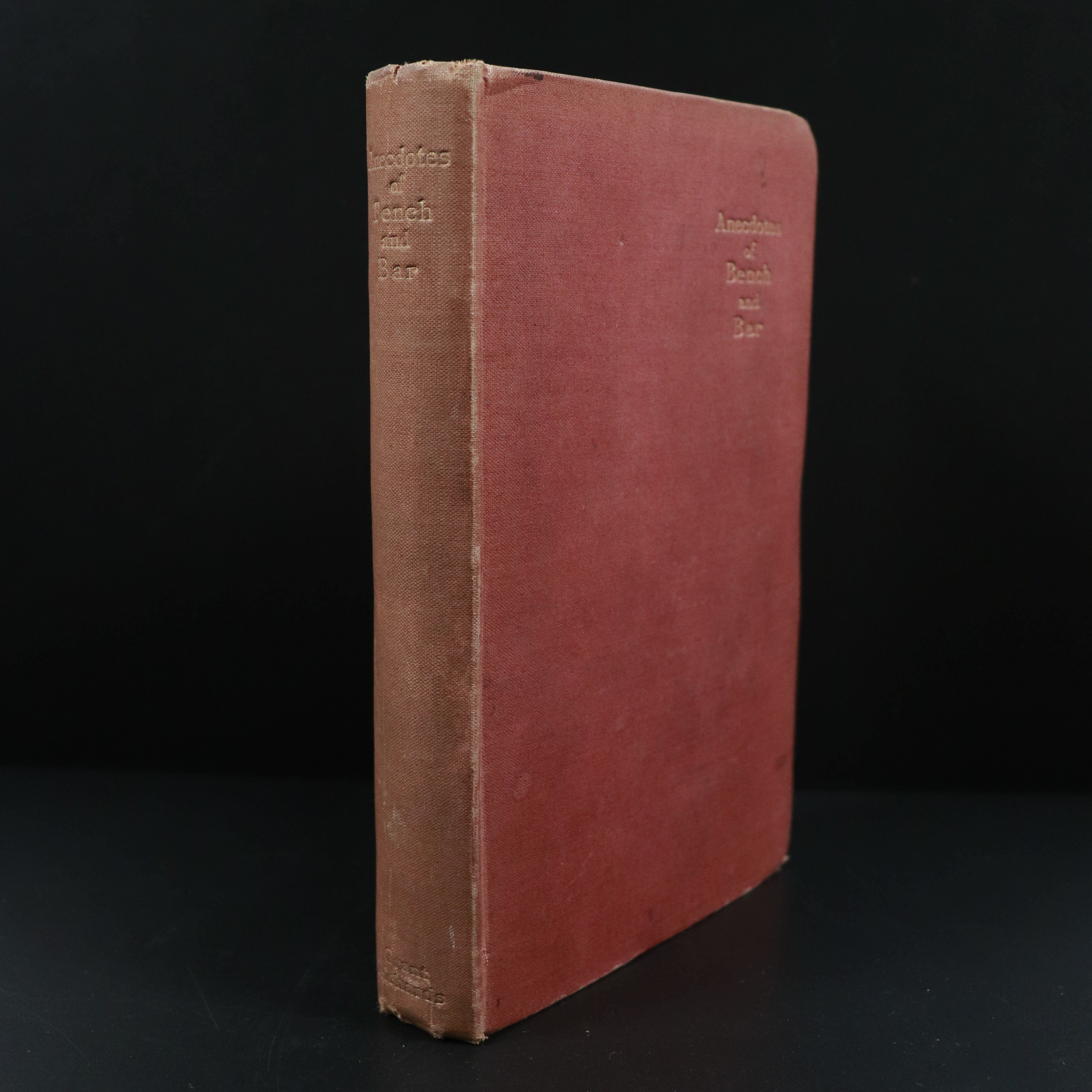 1913 Anecdotes Of Bench & Bar by A.H. Engelbach Antique Legal History Book