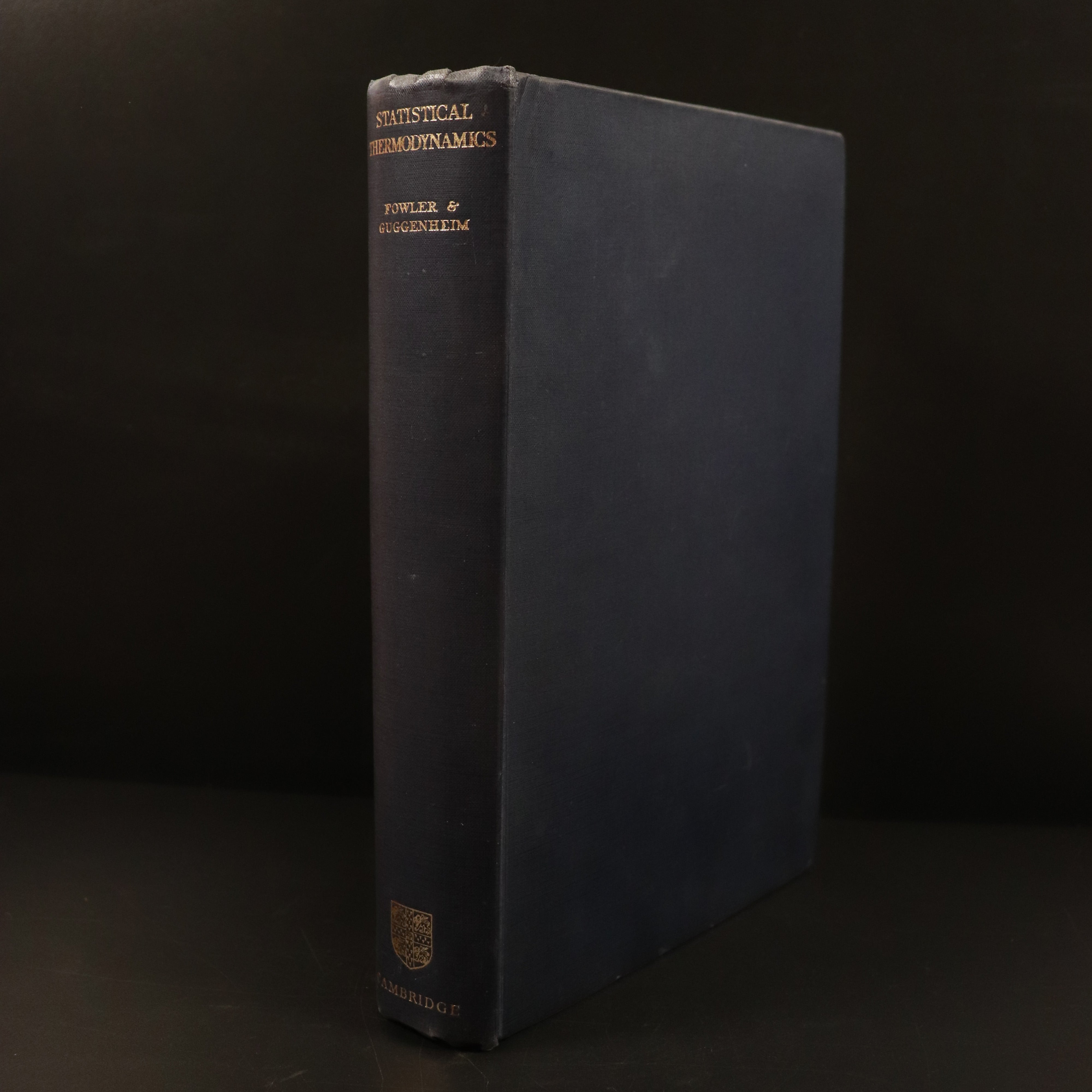 1952 Statistical Thermodynamics by Ralph Fowler Vintage Science Reference Book