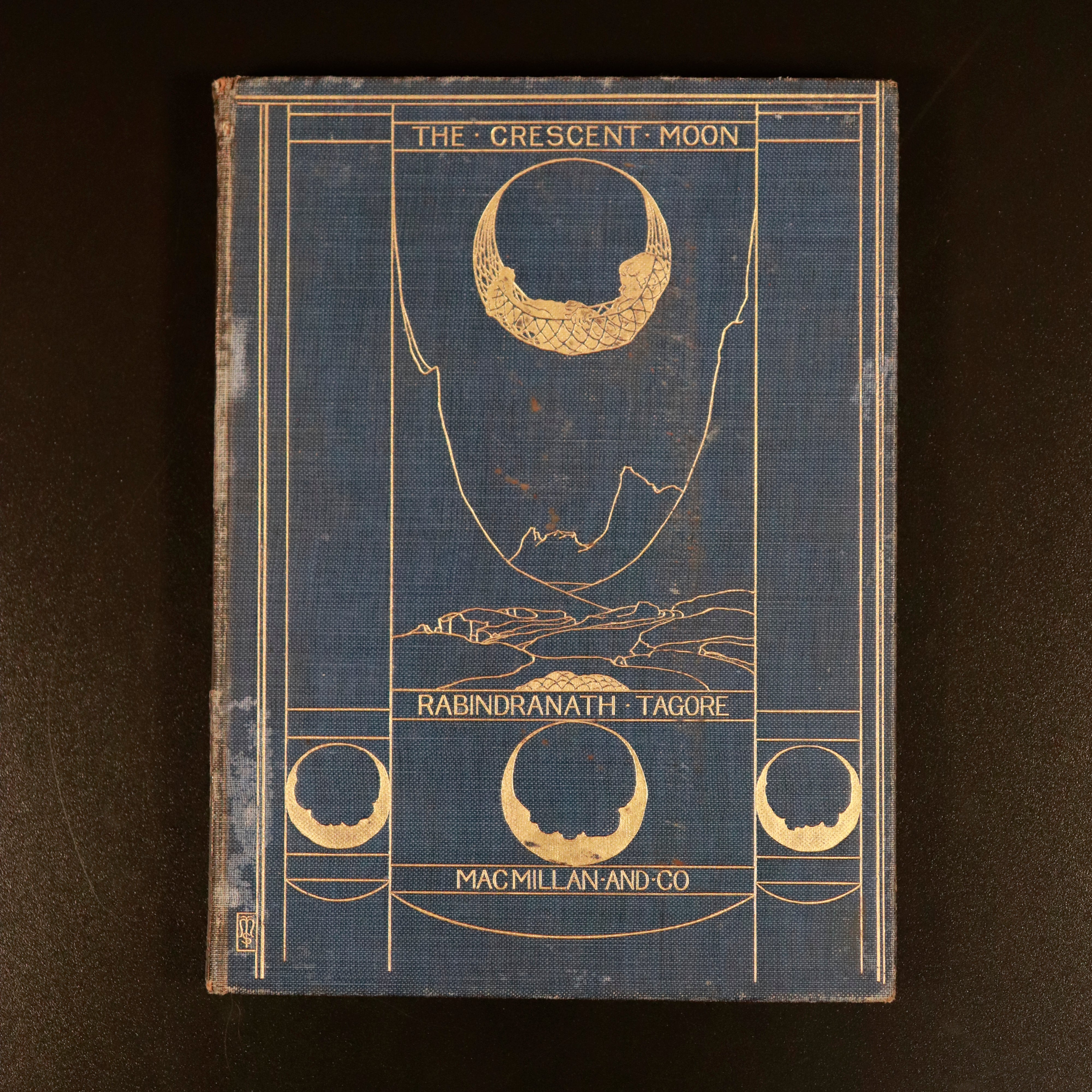 1913 The Crescent Moon by Rabindranath Tagore 1st Edition Literature Poetry Book