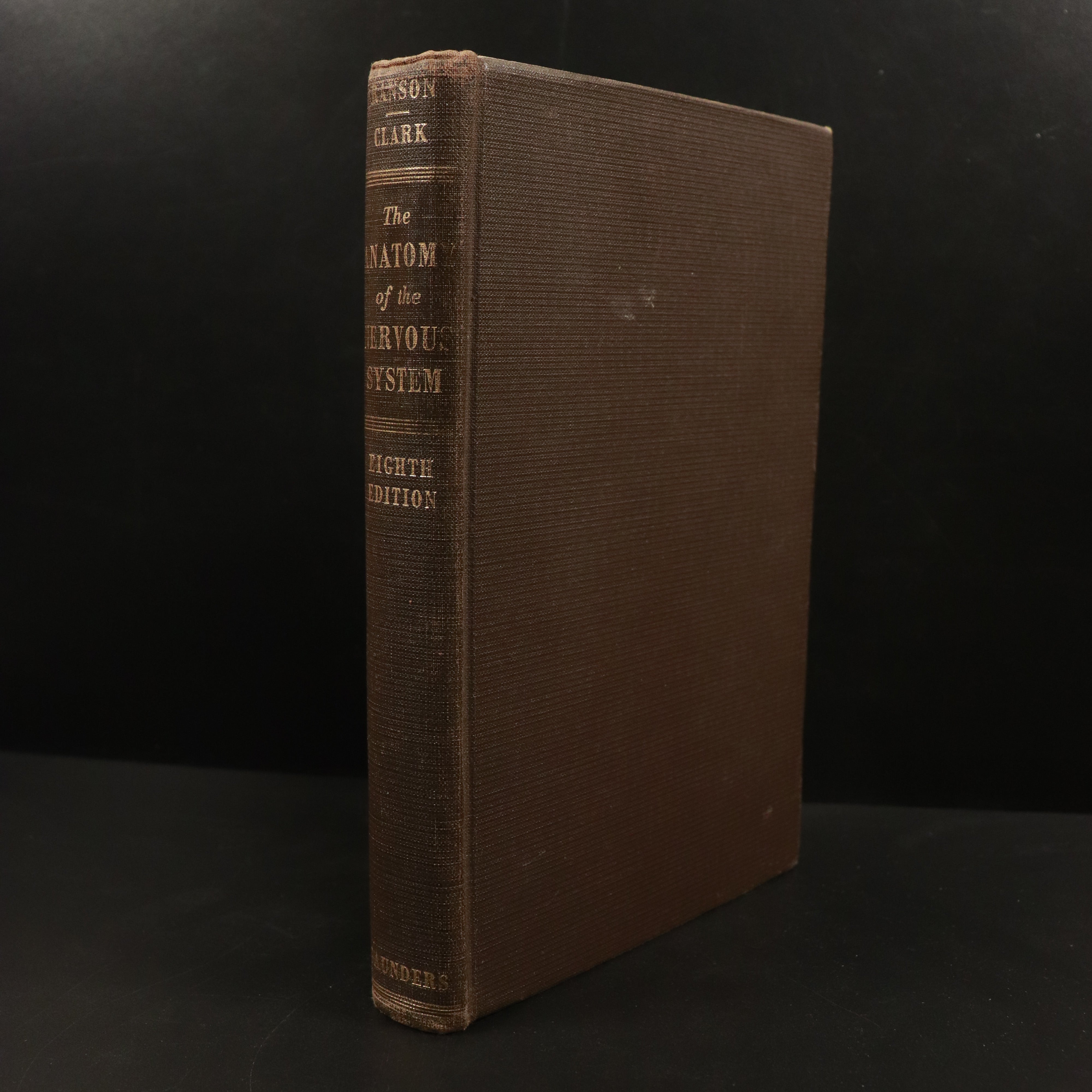 1947 Anatomy Of The Nervous System by S.W. Ranson Antique Medical Reference Book