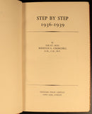 1947 Step By Step 1936-1939 by Winston Churchill Antique History Book Leather-5