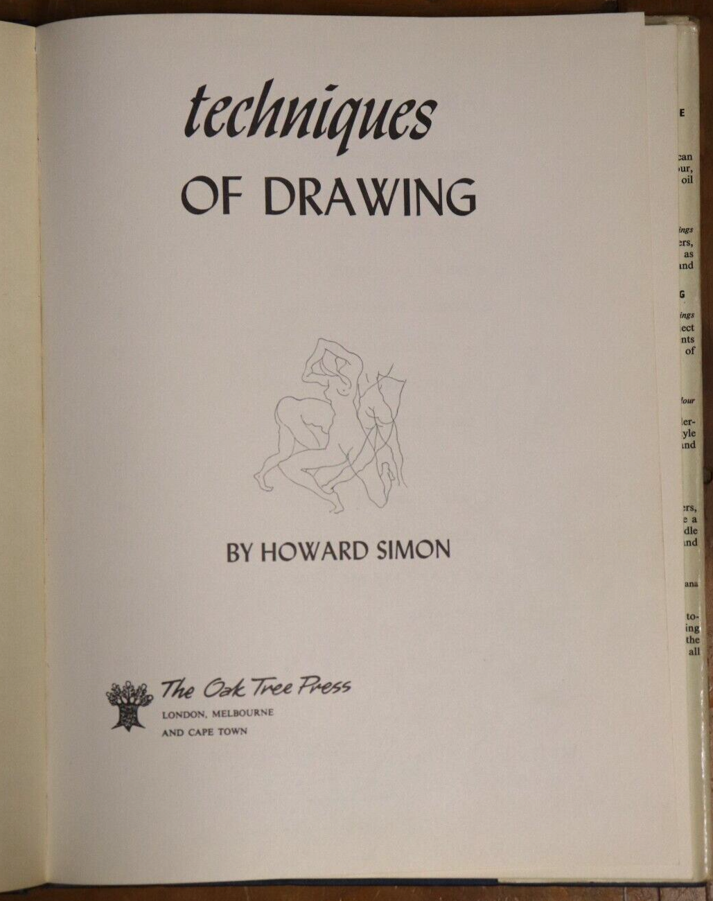 1963 Techniques Of Drawing by Howard Simon Vintage Art Tutorial Book - 0