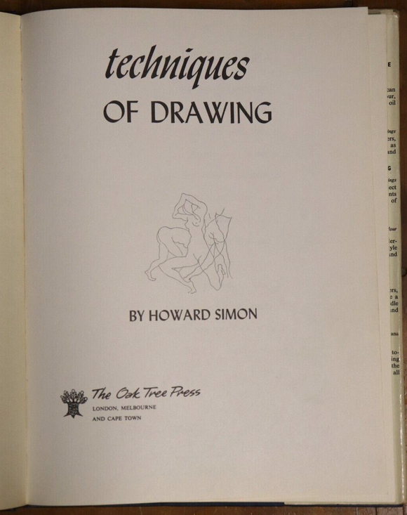 1963 Techniques Of Drawing by Howard Simon Vintage Art Tutorial Book