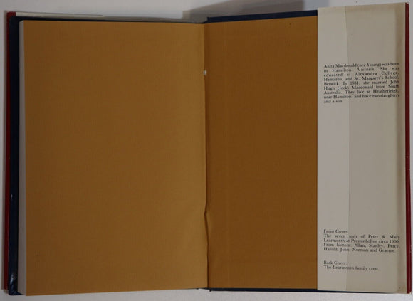 1982 Mariposa: Story Of The Learmonths Australian History Book Western Victoria