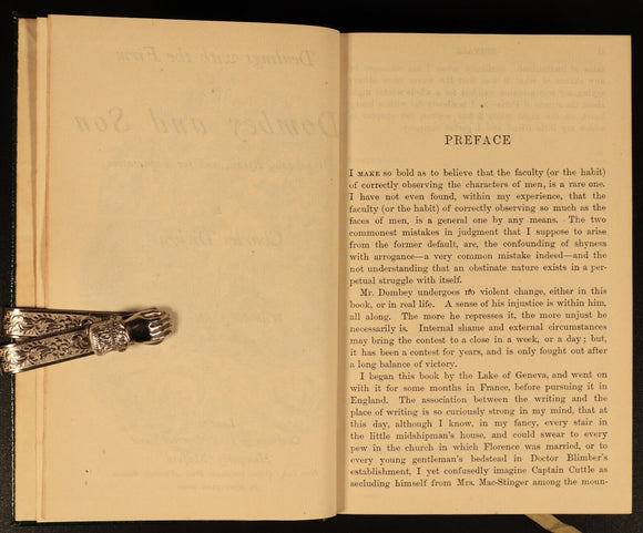 c1930 Dombey & Son by Charles Dickens Antique British Fiction Book Illustrated