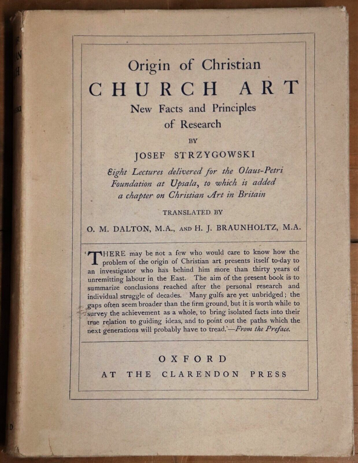 1923 Origin Of Christian Church Art Antique Architecture & Religious Art Book - 0