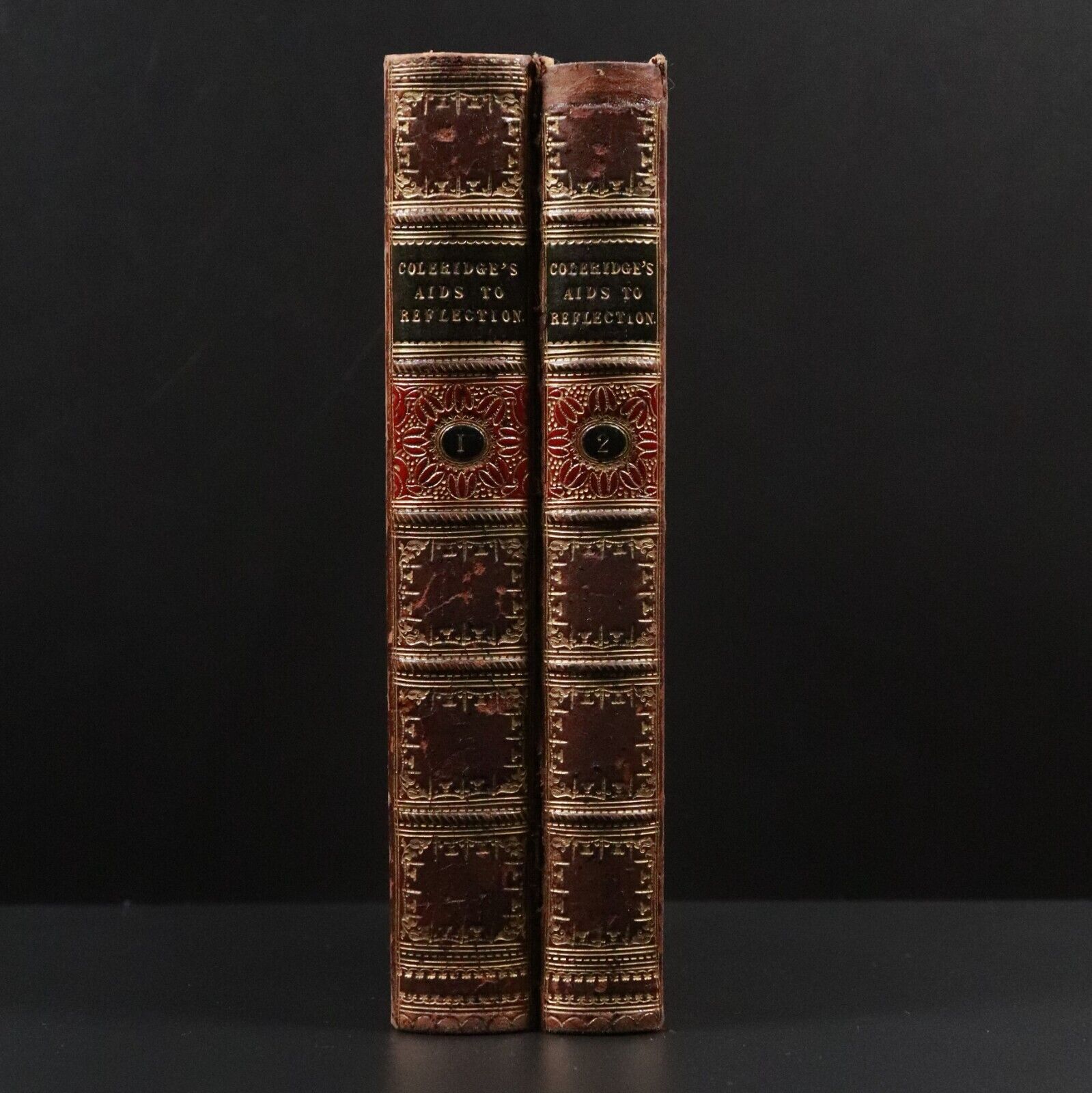 1843 2vol Aids To Reflection by S. T. Coleridge Antique Literature Book Set