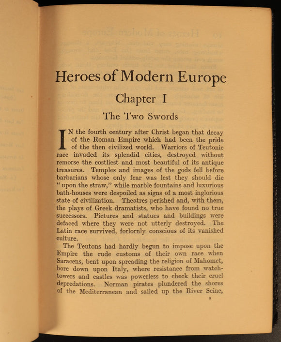 Heroes Of Modern Europe by Alice Birkhead 1923 Antique Leather History Book