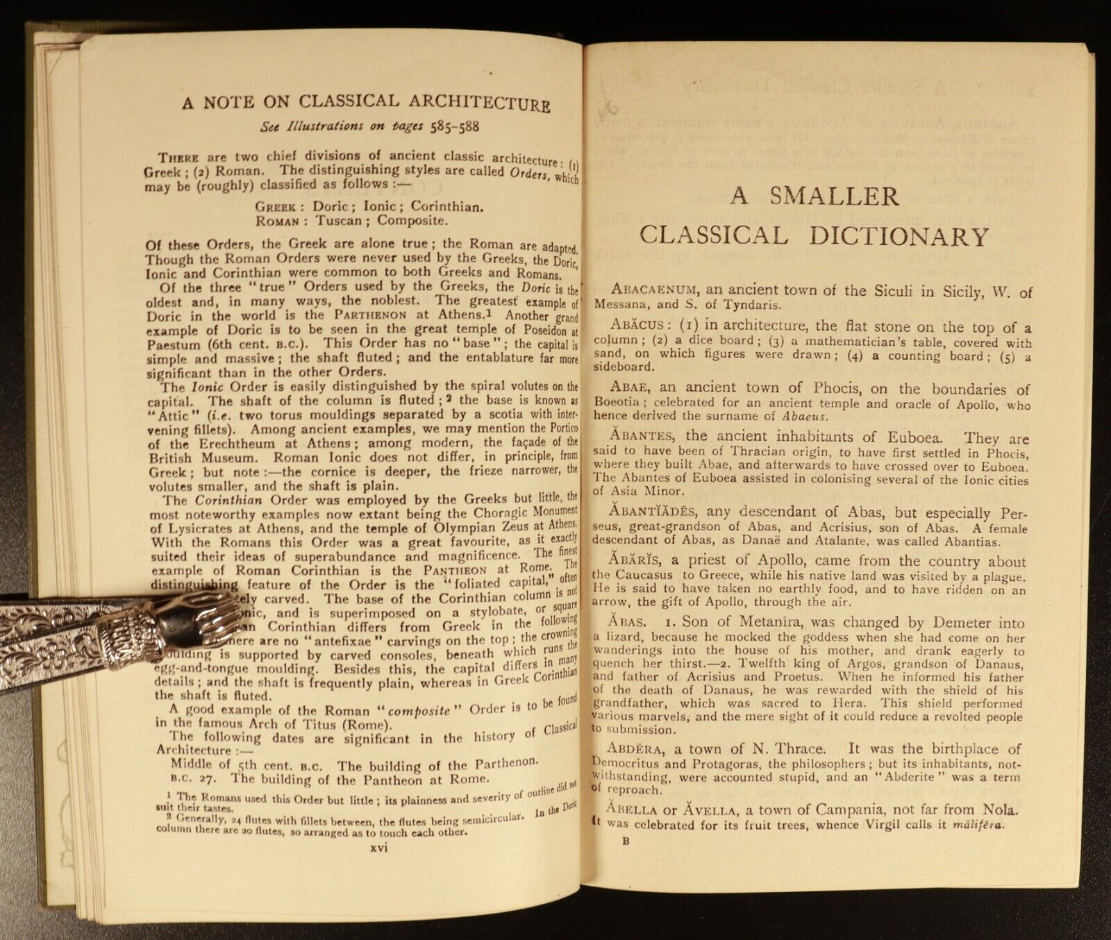 c1920 A Smaller Classical Dictionary by William Smith Antique Reference Book